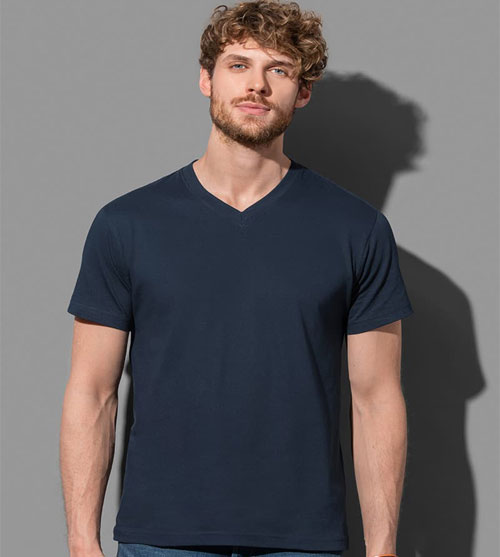mini grip flauw Stedman Classic-T heren T-shirt V-hals bedrukken - Shirtsenzo.nl